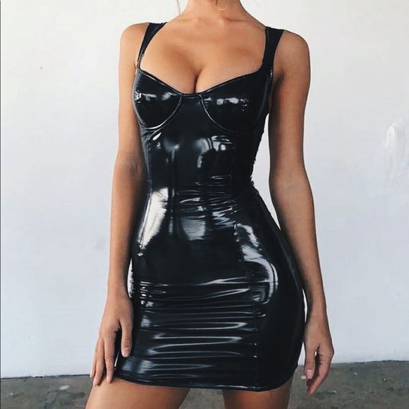 SilkAtEleven Leather Dress✨ - Picture 1 of 3